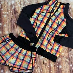 LULULEMON SEAWHEEZE PLAID SHORTS!! ONLY
